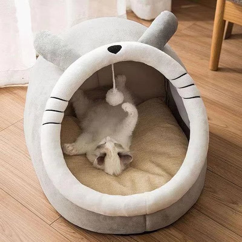 Deep Sleep Cat Bed Cartoon Pet Bed Foldable Removable Washable Pet Sleeping Bed for Small Dog Mat Bag Cave Cats Bed - FurrrBabies & More! - 7445024577542