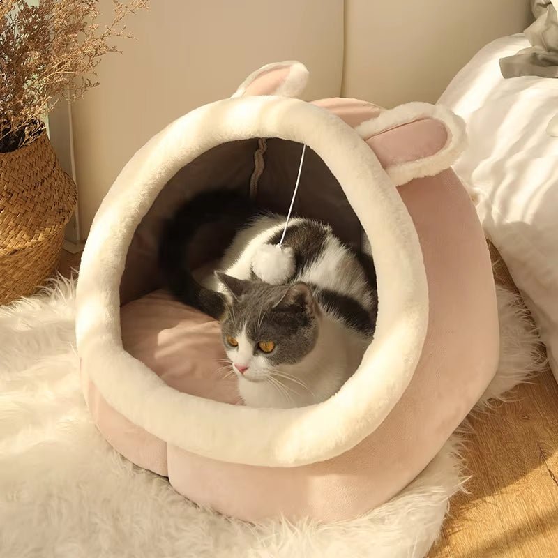 Deep Sleep Cat Bed Cartoon Pet Bed Foldable Removable Washable Pet Sleeping Bed for Small Dog Mat Bag Cave Cats Bed - FurrrBabies & More! - 7445024577542