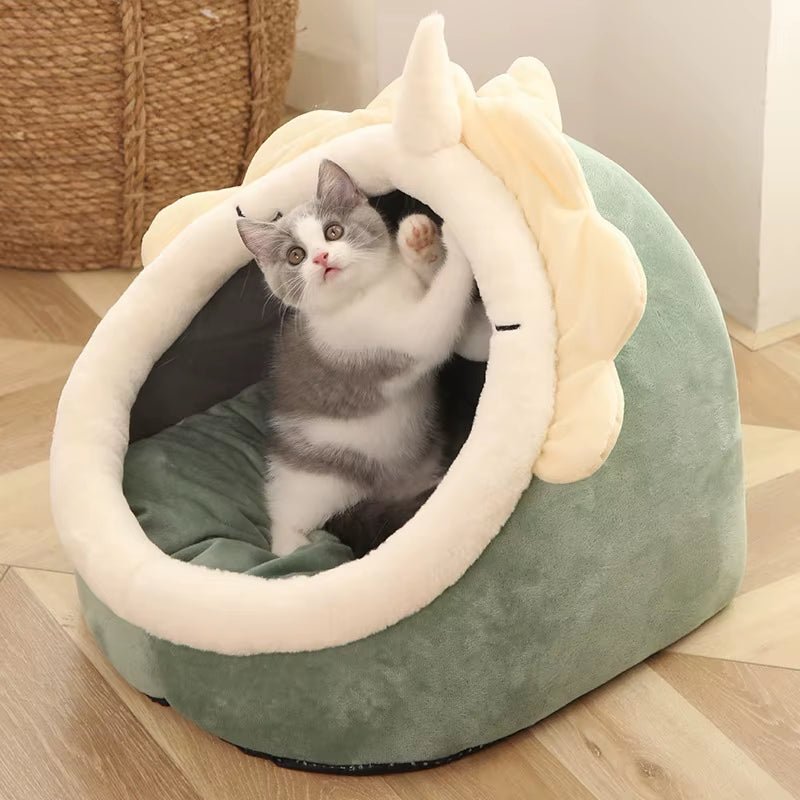 Deep Sleep Cat Bed Cartoon Pet Bed Foldable Removable Washable Pet Sleeping Bed for Small Dog Mat Bag Cave Cats Bed - FurrrBabies & More! - 7445024577542