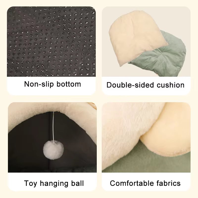 Deep Sleep Cat Bed Cartoon Pet Bed Foldable Removable Washable Pet Sleeping Bed for Small Dog Mat Bag Cave Cats Bed - FurrrBabies & More! - 7445024577542