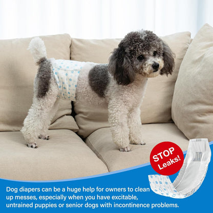 Disposable Male Dog Wraps - Dog Diapers for Male Dogs, Puppy Diapers 12Pcs Small - FurrrBabies & More! - 711181067378