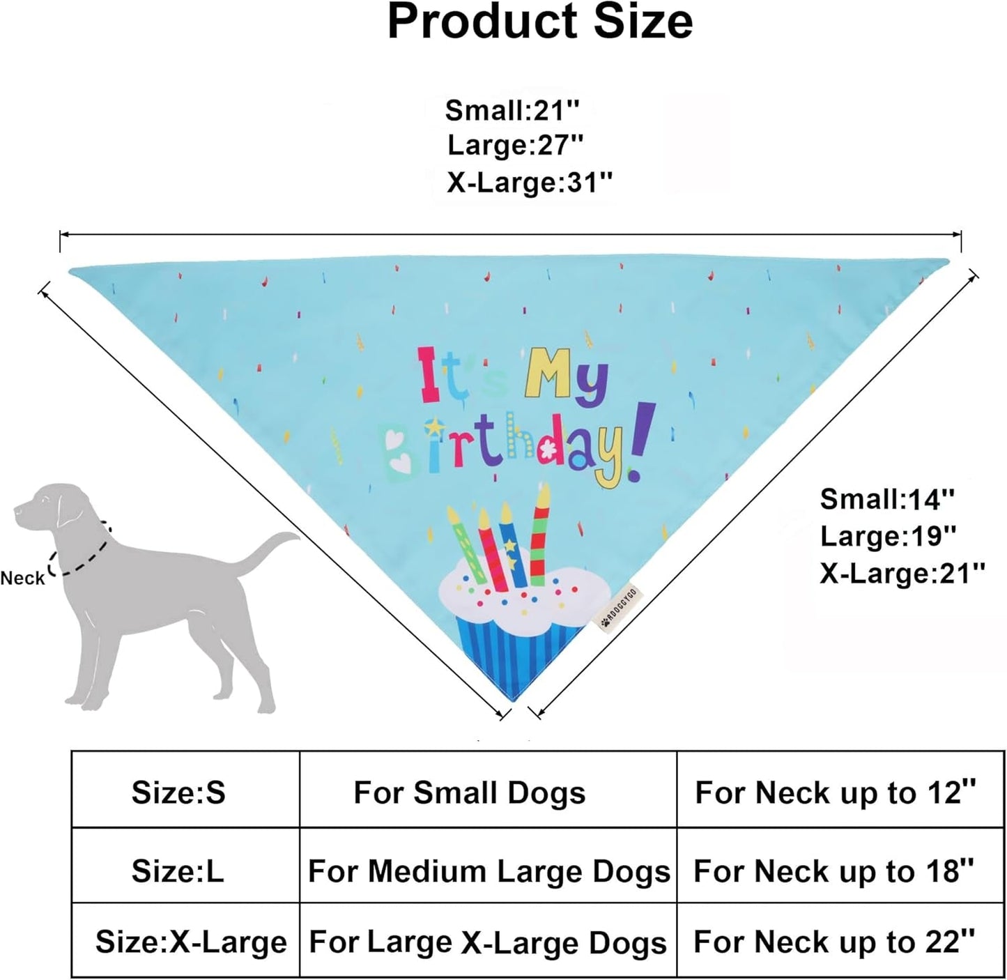 Dog Birthday Bandana Scarf and Blue Boy Pet Birthday Party Hat with Cute Bow Tie for Medium Large Dog Pet (Large) - FurrrBabies & More! - 744110072037
