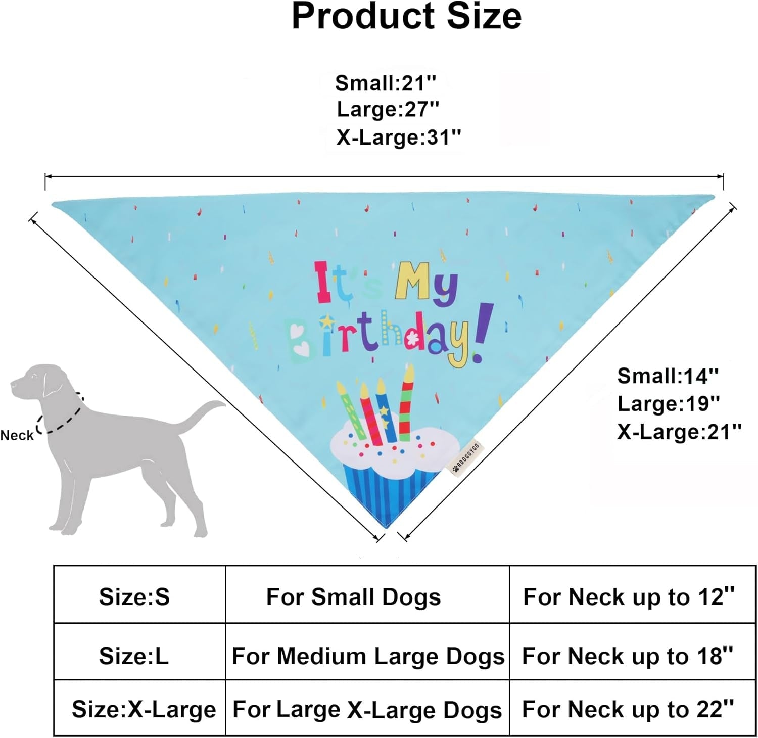 Dog Birthday Bandana Scarf and Blue Boy Pet Birthday Party Hat with Cute Bow Tie for Medium Large Dog Pet (Large) - FurrrBabies & More! - 744110072037