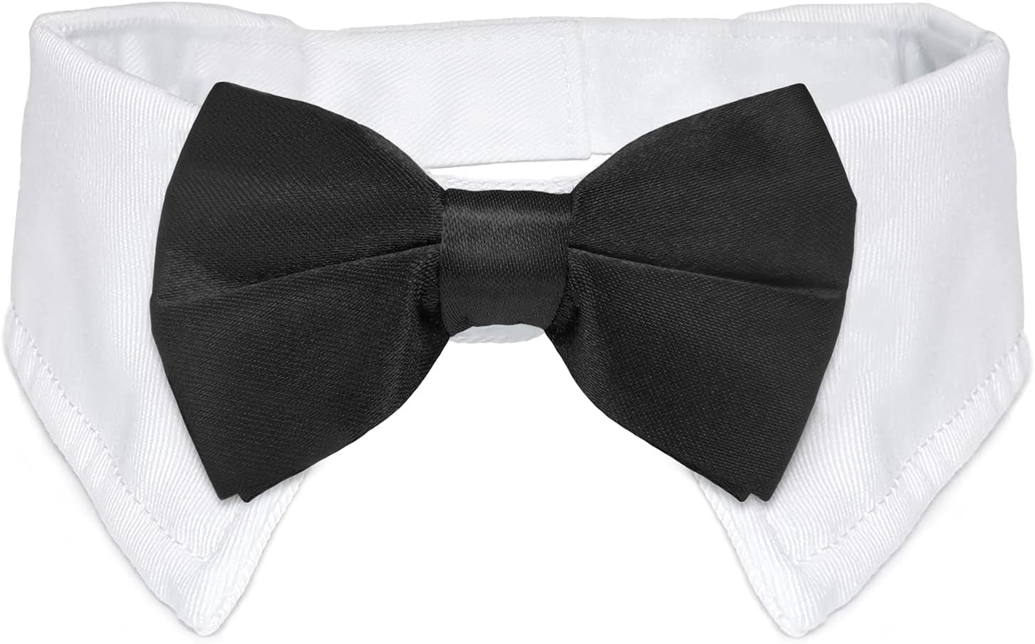 Dog Bow Tie, Pet Bowtie Collar Black, Adjustable White Pet Tuxedo Collar with Black Dog Neck Bow Tie for Medium Large Boy Dogs Wedding Formal Tuxedo Suit Tux Outfits Birthday Costumes - FurrrBabies & More! - 7445029051078