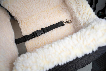 Dog Car Seat with Storage Tray: Lookout II Dog Booster Car Seat for Pets up to 18Lbs, Helps Alleviate Travel Sickness & Fear for Dogs, Removable Washable Cover – Black Quilted, Size Small - FurrrBabies & More! - 7445002683630