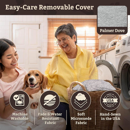 Dog Car Seat with Storage Tray: Lookout II Dog Booster Car Seat for Pets up to 18Lbs, Helps Alleviate Travel Sickness & Fear for Dogs, Removable Washable Cover – Palmer Dove, Size Small - FurrrBabies & More! - 313049759786
