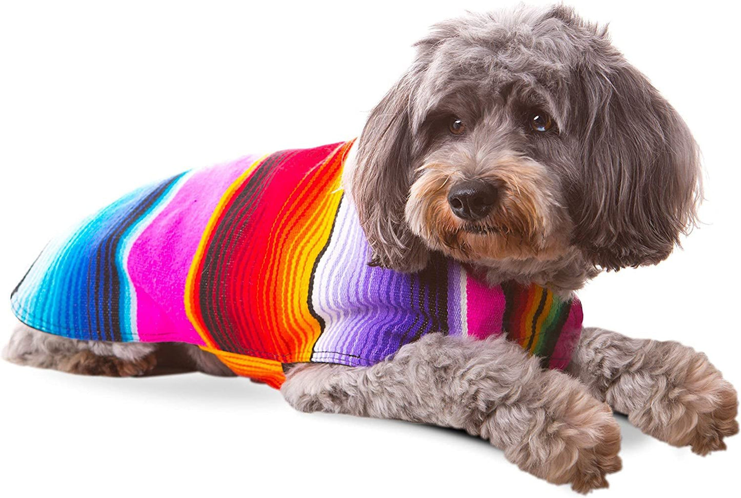 Dog Clothes - Handmade Dog Poncho - Cinco De Mayo Chihuahua Costume from Authentic Mexican Blanket (Pink, XXS) - FurrrBabies & More! - 7445048346360