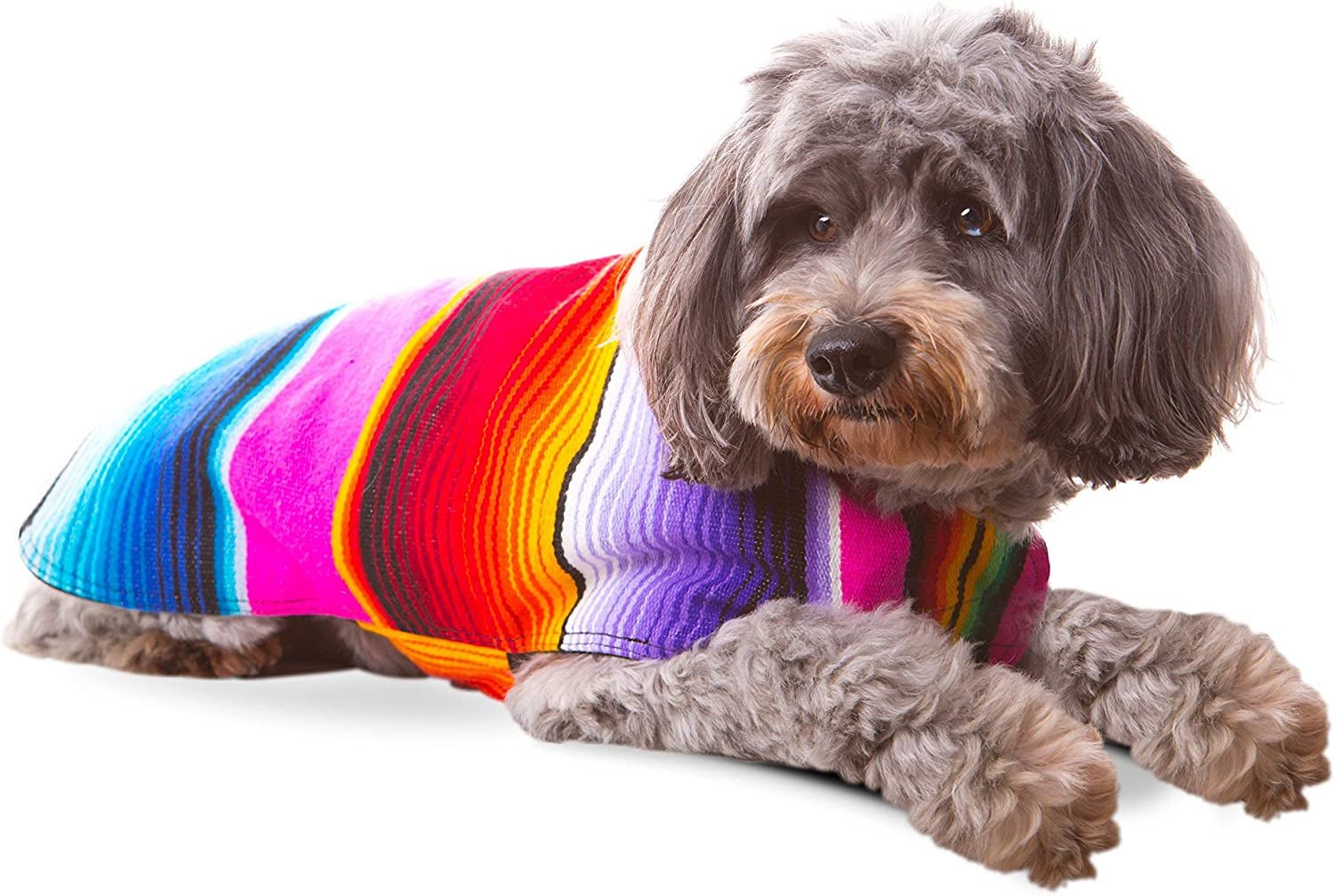 Dog Clothes - Handmade Dog Poncho - Cinco De Mayo Chihuahua Costume from Authentic Mexican Blanket (Pink, XXS) - FurrrBabies & More! - 7445048346360