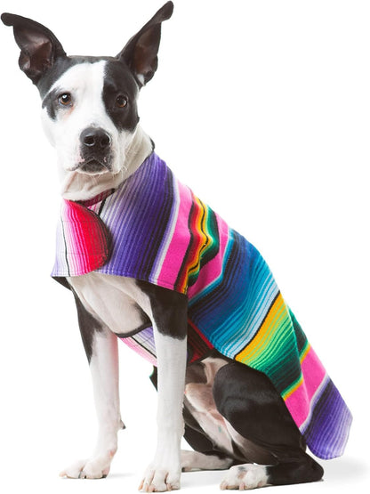 Dog Clothes - Handmade Dog Poncho - Cinco De Mayo Chihuahua Costume from Authentic Mexican Blanket (Pink, XXS) - FurrrBabies & More! - 7445048346360