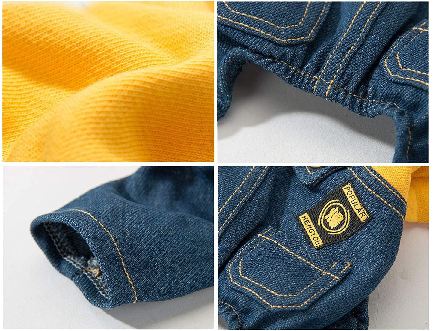 Dog Costume Clothes, Cute Denim Overalls for Small & Medium Pets, Boy & Girl Dogs Coats Jeans T-Shirts Sweatshirts - FurrrBabies & More! - 744110793727