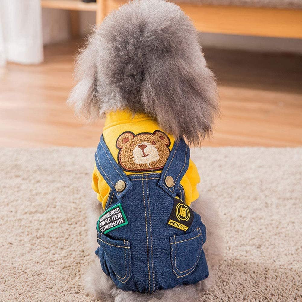 Dog Costume Clothes, Cute Denim Overalls for Small & Medium Pets, Boy & Girl Dogs Coats Jeans T-Shirts Sweatshirts - FurrrBabies & More! - 744110793727