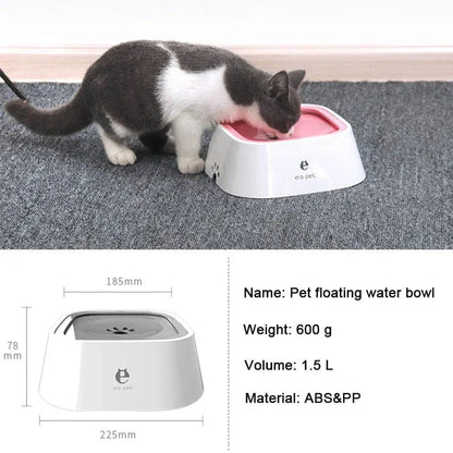 Dog Drinking Water Bowl with Floating Design - Non - Wetting, Non - Skid, Large Capacity - FurrrBabies & More! - 