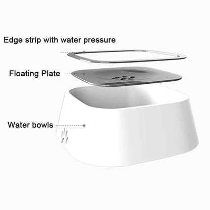 Dog Drinking Water Bowl with Floating Design - Non - Wetting, Non - Skid, Large Capacity - FurrrBabies & More! - 