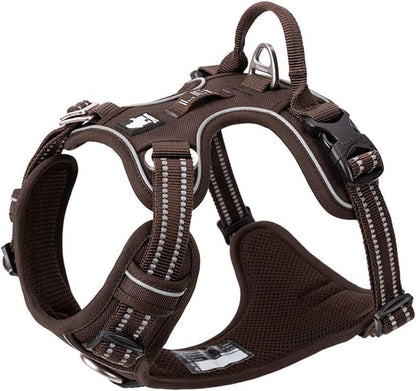 Dog Harness No Pull Nylon Reflective Pet Harness Adjustable Comfortable Control Step - In Brilliant Colors Truelove TLH56512 XS - FurrrBabies & More! - 313024467422