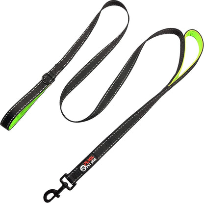 Dog Leash 6Ft Long,Traffic Padded Two Handle,Heavy Duty,Reflective Double Handles Lead for Control Safety Training,Leashes for Large Dogs or Medium Dogs,Dual Handles Leads(Black) - FurrrBabies & More! - 7445010179194