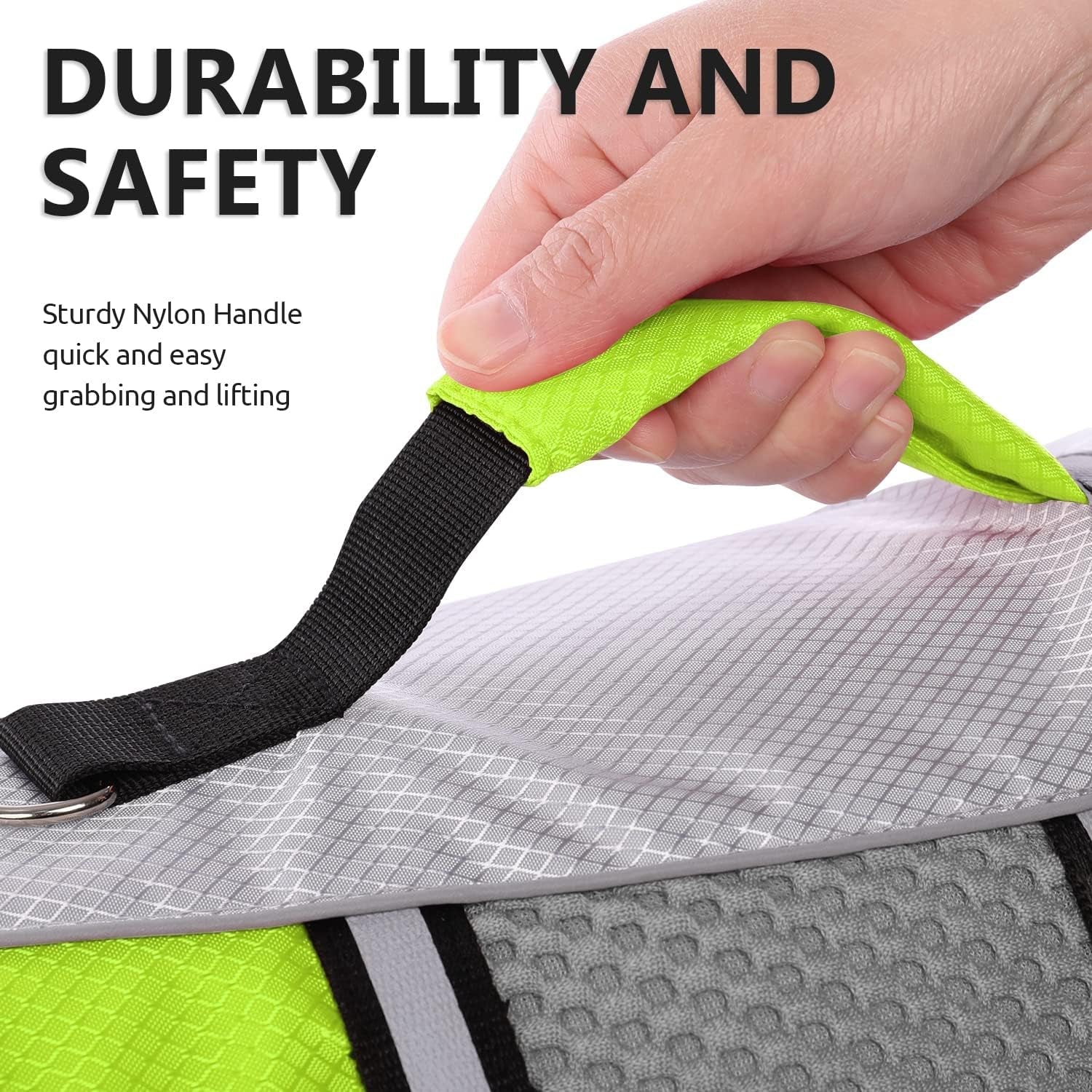 Dog Life Jacket Small Float Vests for Swimming Boating Kayaking Mediumn Puppy Dogs Cats Neoprene Life Preserver Pet Water Lifesaver Lightweight Reflective Green,L - FurrrBabies & More! - 711181501599