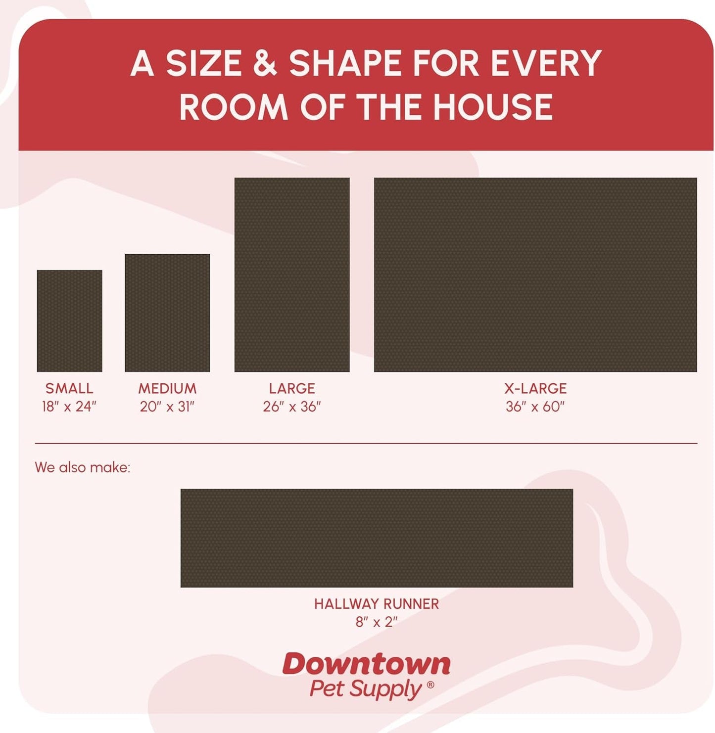 Dog Mud Mat, 31" X 20" Brown – Thick Microfiber Entry Rug for Snow, Mud & Salt – Absorbent, Quick - Dry, Washer - Safe & Non - Slip, Medium - FurrrBabies & More! - 705353797538