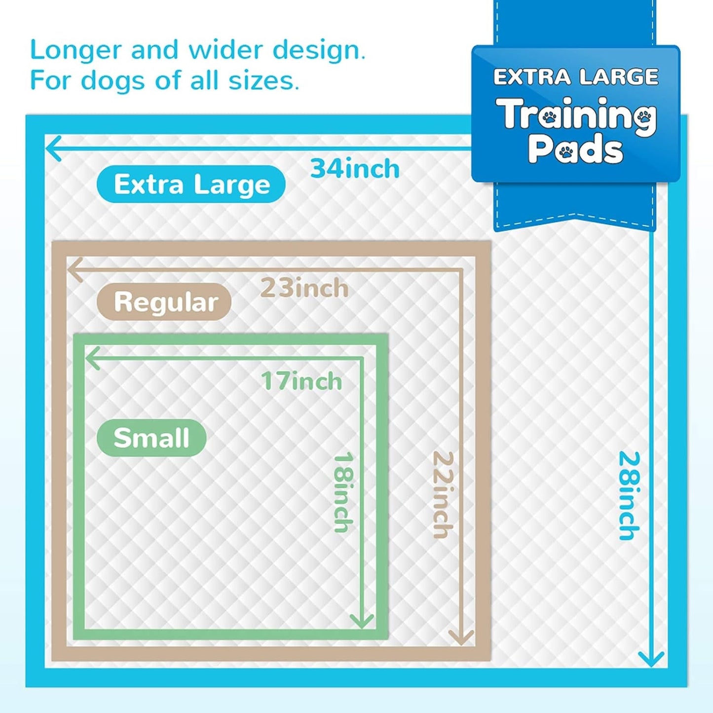 Dog Pee Pad, Puppy Potty Training Pet Pads Dog Pads Extra Large Disposable Super Absorbent & Leak - Free Pee Pads 28"X34" - FurrrBabies & More! - 7445056591561