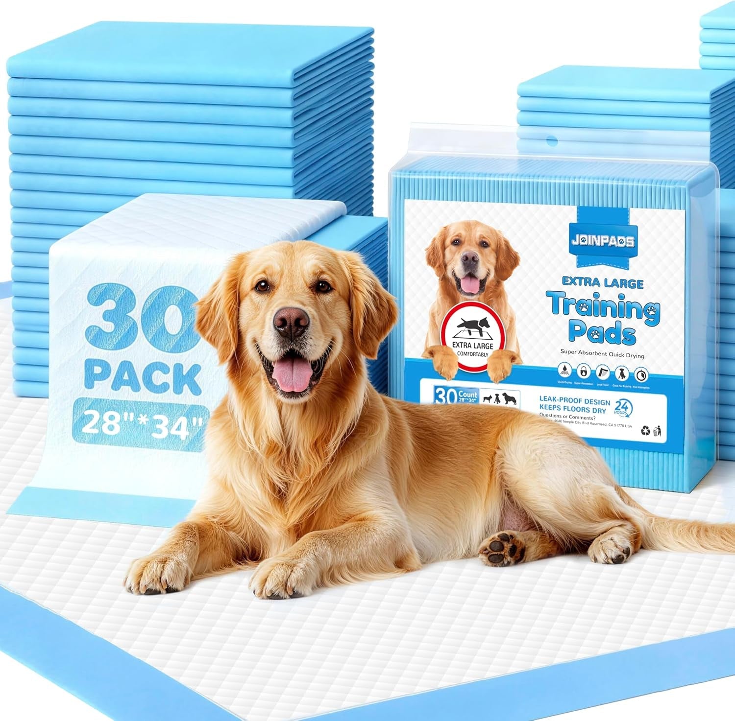 Dog Pee Pad, Puppy Potty Training Pet Pads Dog Pads Extra Large Disposable Super Absorbent & Leak - Free Pee Pads 28"X34" - FurrrBabies & More! - 7445056591561