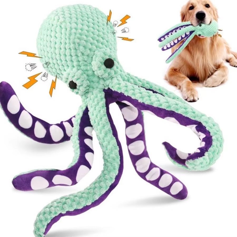 Dog Pet Plush Octopus Toy Interactive Sound Anti - Demolition Home Large and Small Dog Boredom Companion Toy - FurrrBabies & More! - 7445002767750