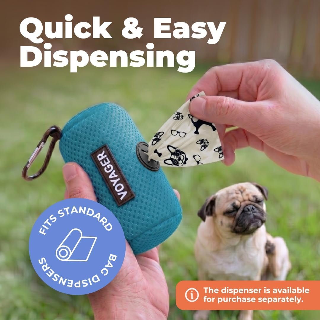 Dog Poop Bags for Waste Refuse Cleanup, Doggy Roll Replacements for Outdoor Puppy Walking and Travel, Leak Proof and Tear Resistant, Thick Plastic - White, 150 Bags - FurrrBabies & More! - 313112940936