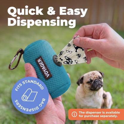 Dog Poop Bags for Waste Refuse Cleanup, Doggy Roll Replacements for Outdoor Puppy Walking and Travel, Leak Proof and Tear Resistant, Thick Plastic - White, 150 Bags - FurrrBabies & More! - 313112940936