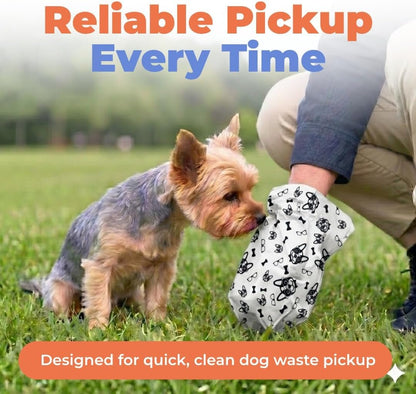 Dog Poop Bags for Waste Refuse Cleanup, Doggy Roll Replacements for Outdoor Puppy Walking and Travel, Leak Proof and Tear Resistant, Thick Plastic - White, 150 Bags - FurrrBabies & More! - 313112940936