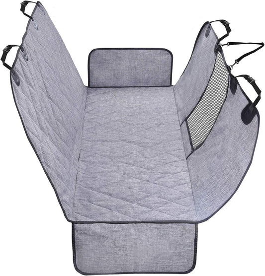 Dog Seat Cover Easyhammock Dog Hammock, Seat Cover for Car, Back Backseat Split Hair Resistant Protector for Pet, Standard, Heather Black - FurrrBabies & More! - 7445047386336