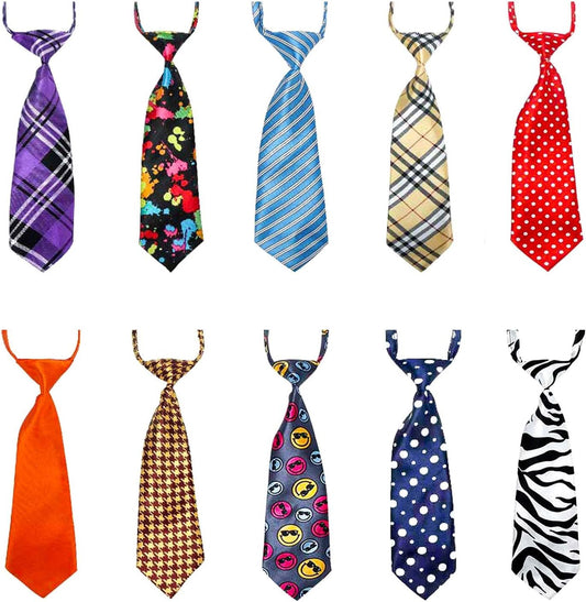 Dog Ties for Large Dogs, Pet Neck Tie, with Adjustable Collar, Bulk Bow Ties Bowties Necktie Grooming Accessories for Girl Boy Dog Valentines Holiday Birthday Wedding Cosplay Costumes - FurrrBabies & More! - 726084495715