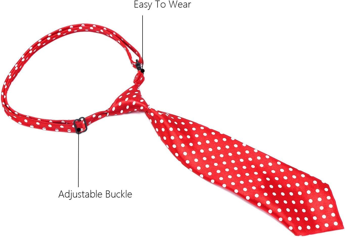 Dog Ties for Large Dogs, Pet Neck Tie, with Adjustable Collar, Bulk Bow Ties Bowties Necktie Grooming Accessories for Girl Boy Dog Valentines Holiday Birthday Wedding Cosplay Costumes - FurrrBabies & More! - 726084495715