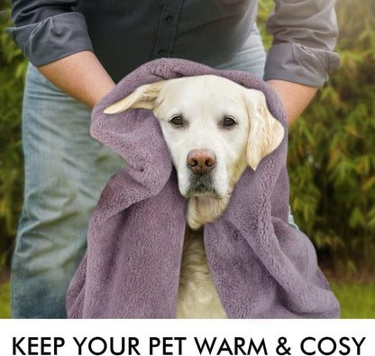 Dog Towel Super Absorbent Pet Bath Towel Microfiber Dog Drying Towel for Small, Medium, Large Dogs and Cats 30Inch X 50Inch Purple - FurrrBabies & More! - 711181302752