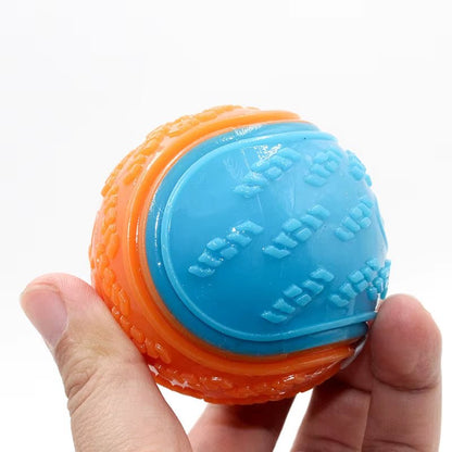 Dogs Interactive Toys Soft TPR Toys for Dog Pet Teeth Cleaning Bite Resistance Squeaky Dog Ball Toy - FurrrBabies & More! - 744110889376Dog toys