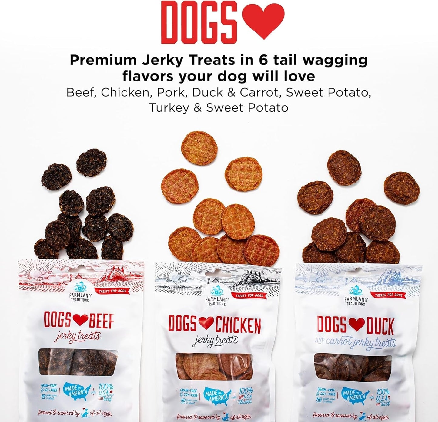 Dogs Love Beef Jerky Dog Treats with Only 3 Ingredients and No Fillers, 13.5 Ounce Bag - FurrrBabies & More! - 313104383338