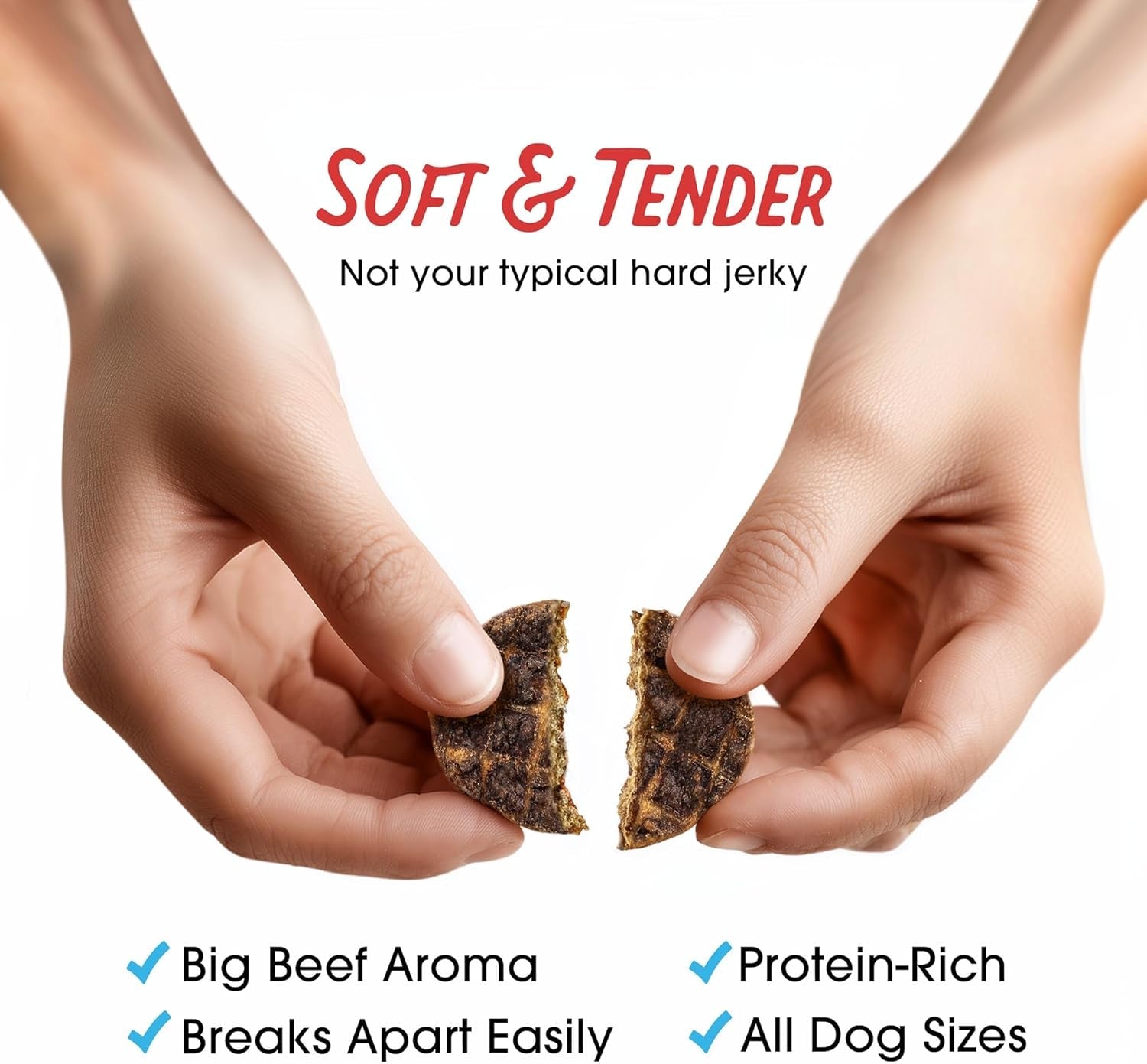 Dogs Love Beef Jerky Dog Treats with Only 3 Ingredients and No Fillers, 13.5 Ounce Bag - FurrrBabies & More! - 313104383338