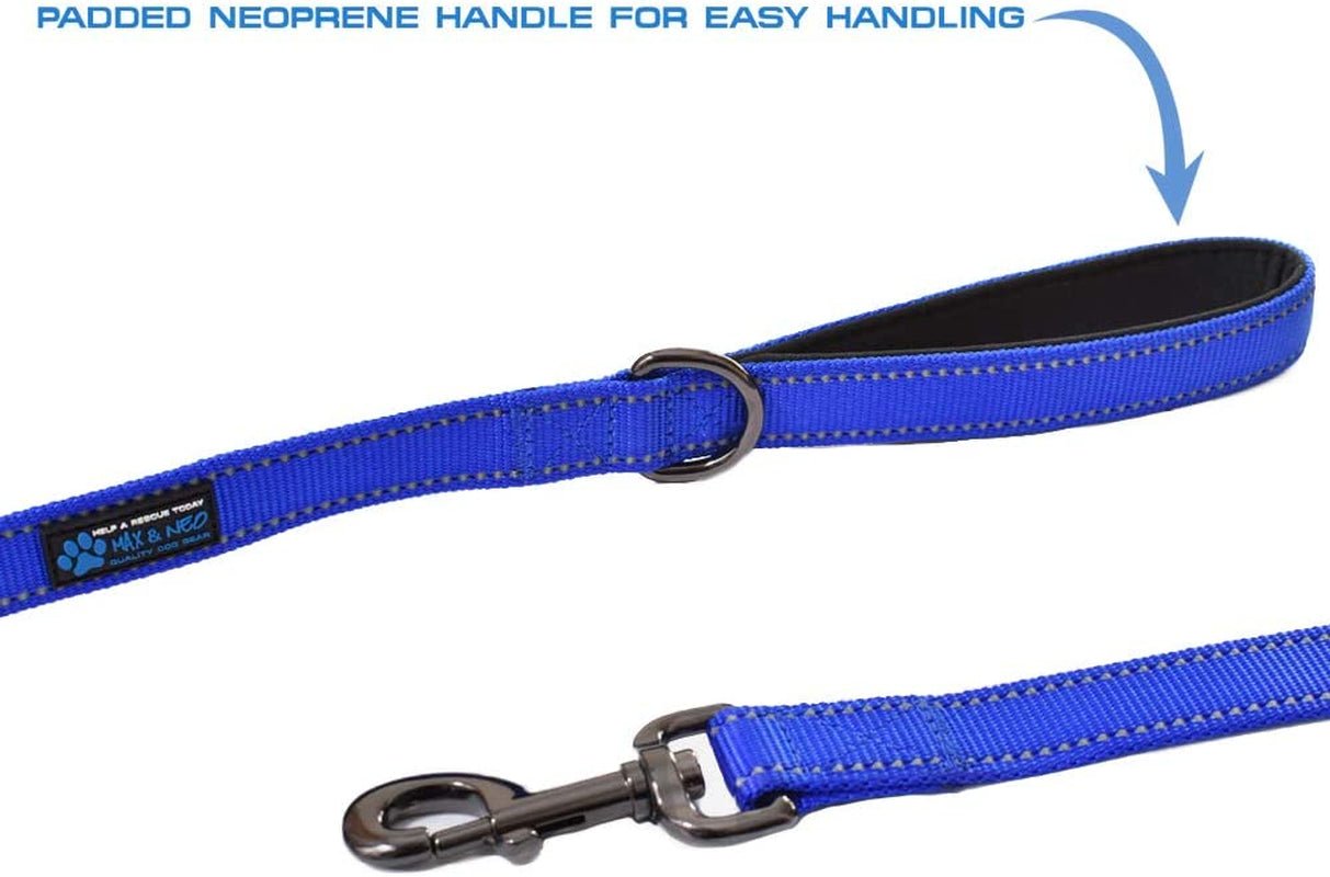 Double Handle Traffic Dog Leash - Reflective, Donates to Dog Rescue (Pink, 4 FT) - FurrrBabies & More! - 7445020811817