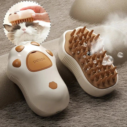 Electric Cat Steam Brush – 3 - In - 1 Pet Grooming Comb with Water Spray for Cats and Dogs, USB Rechargeable - FurrrBabies & More! - 