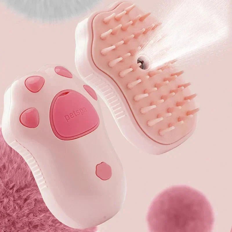 Electric Cat Steam Brush – 3 - In - 1 Pet Grooming Comb with Water Spray for Cats and Dogs, USB Rechargeable - FurrrBabies & More! - 