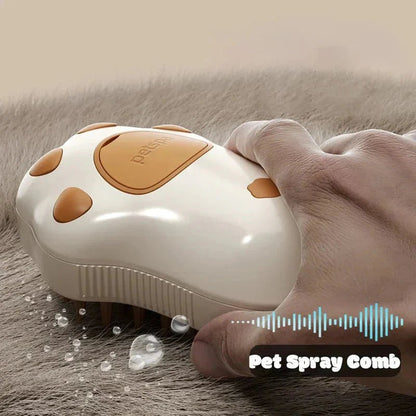 Electric Cat Steam Brush – 3 - In - 1 Pet Grooming Comb with Water Spray for Cats and Dogs, USB Rechargeable - FurrrBabies & More! - 