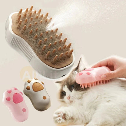 Electric Cat Steam Brush – 3 - In - 1 Pet Grooming Comb with Water Spray for Cats and Dogs, USB Rechargeable - FurrrBabies & More! - 