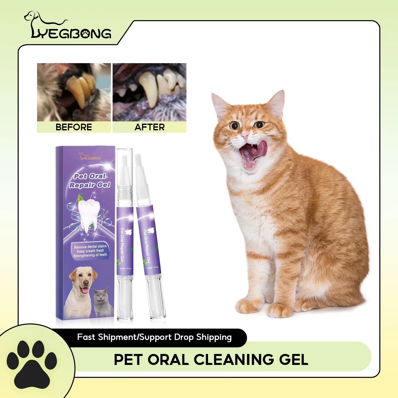 FreshPaws™ Pet Oral Repair Gel – The Ultimate Smile Saver for Cats & Dogs - FurrrBabies & More! - 313038920944