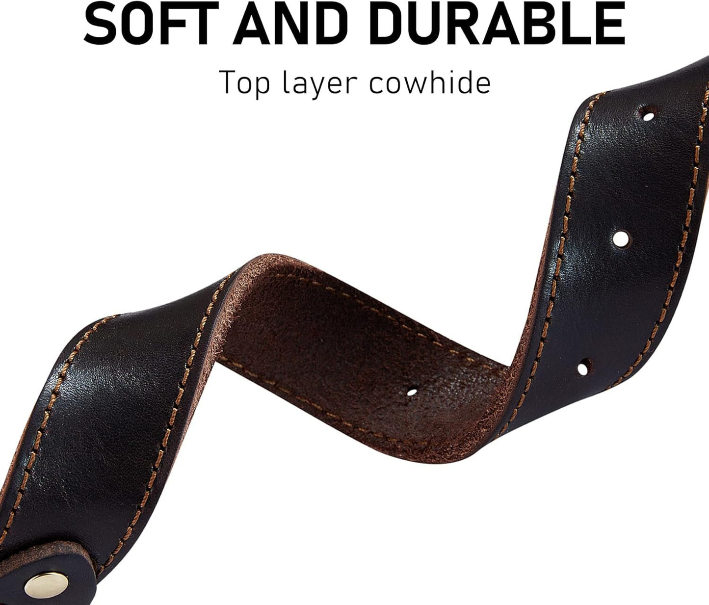 Genuine Leather Dog Collar, Heavy Duty Dog Wide Collar for Small,Medium,Large and Extra Large Dog (XL: 1.4" Wide for 18.6" - 25.8" Neck, Single Stitch - Brown) - FurrrBabies & More! - 313096725703