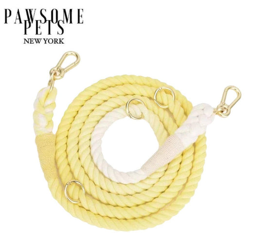 HANDS FREE DOG ROPE LEASH - LEMON SQUEEZE - FurrrBabies & More! - rope leash