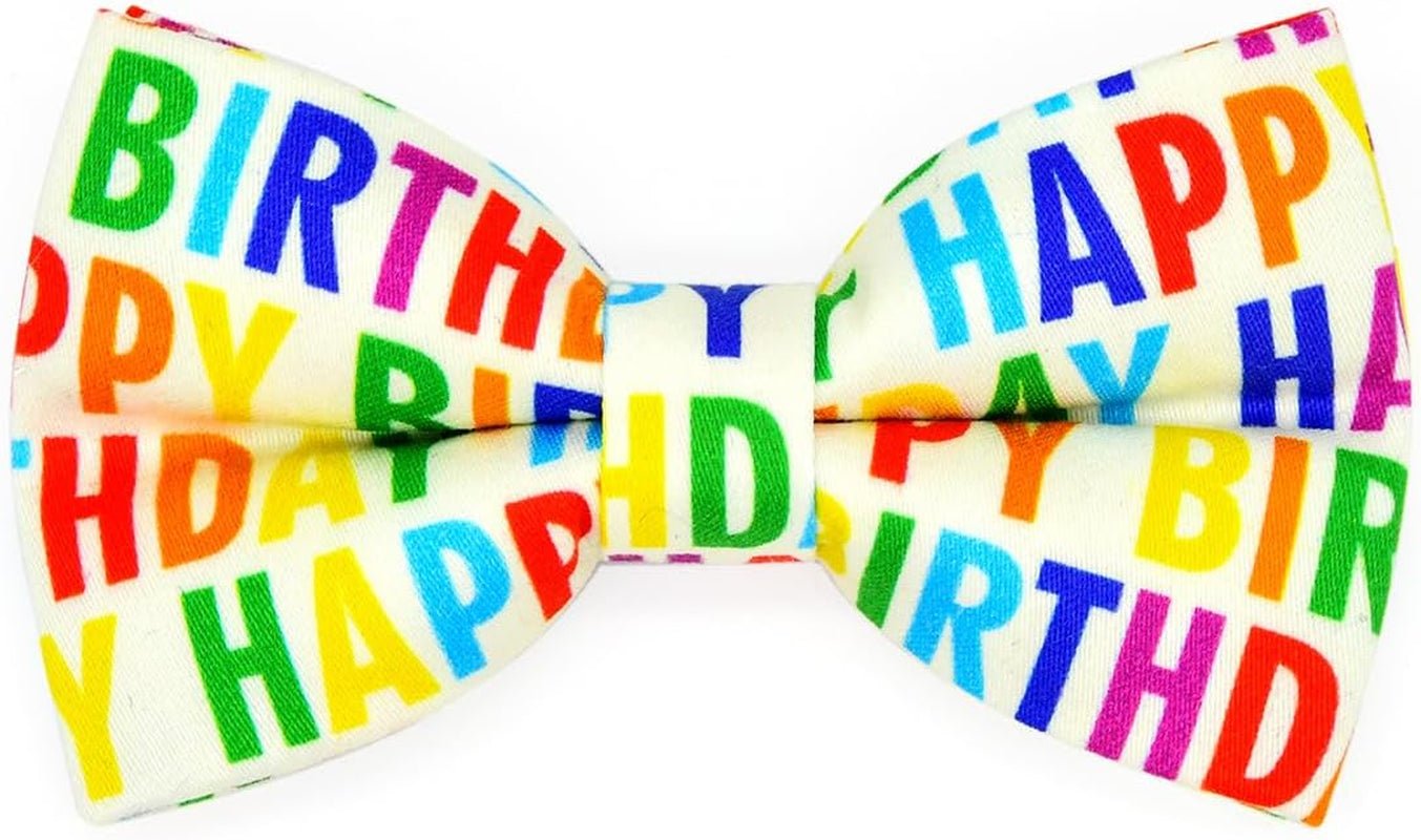 Happy Birthday Cat Breakaway Collar Bow Tie with Bell, Wedding/Birthday Cat Accessories - FurrrBabies & More! - 7445012851852