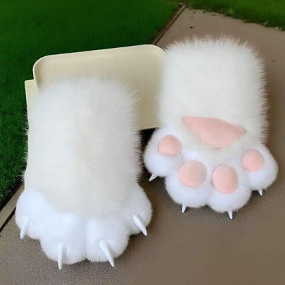 Kawaii Cartoon Cosplay Costume Gloves Furry Fursuit Kigurumi Plush Cat Paw Gloves Thicken Warm Cat Claw Mittens Gifts - FurrrBabies & More! - 7445000396396
