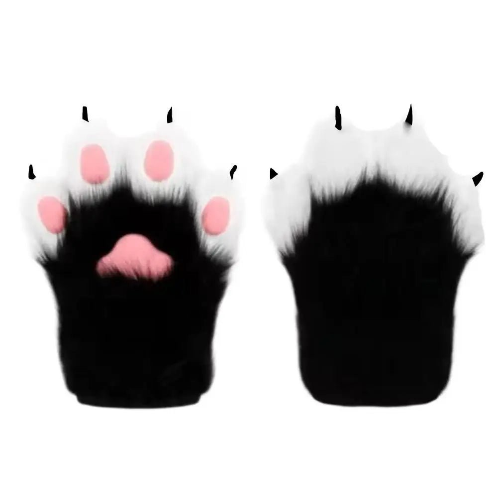 Kawaii Cartoon Cosplay Costume Gloves Furry Fursuit Kigurumi Plush Cat Paw Gloves Thicken Warm Cat Claw Mittens Gifts - FurrrBabies & More! - 7445000396396