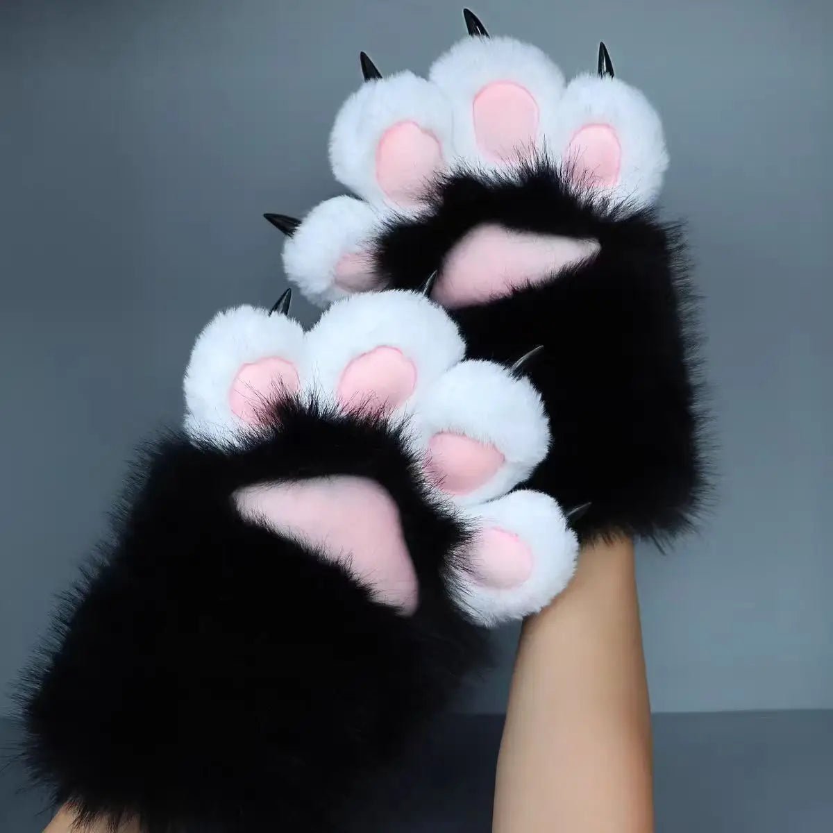 Kawaii Cartoon Cosplay Costume Gloves Furry Fursuit Kigurumi Plush Cat Paw Gloves Thicken Warm Cat Claw Mittens Gifts - FurrrBabies & More! - 7445000396396