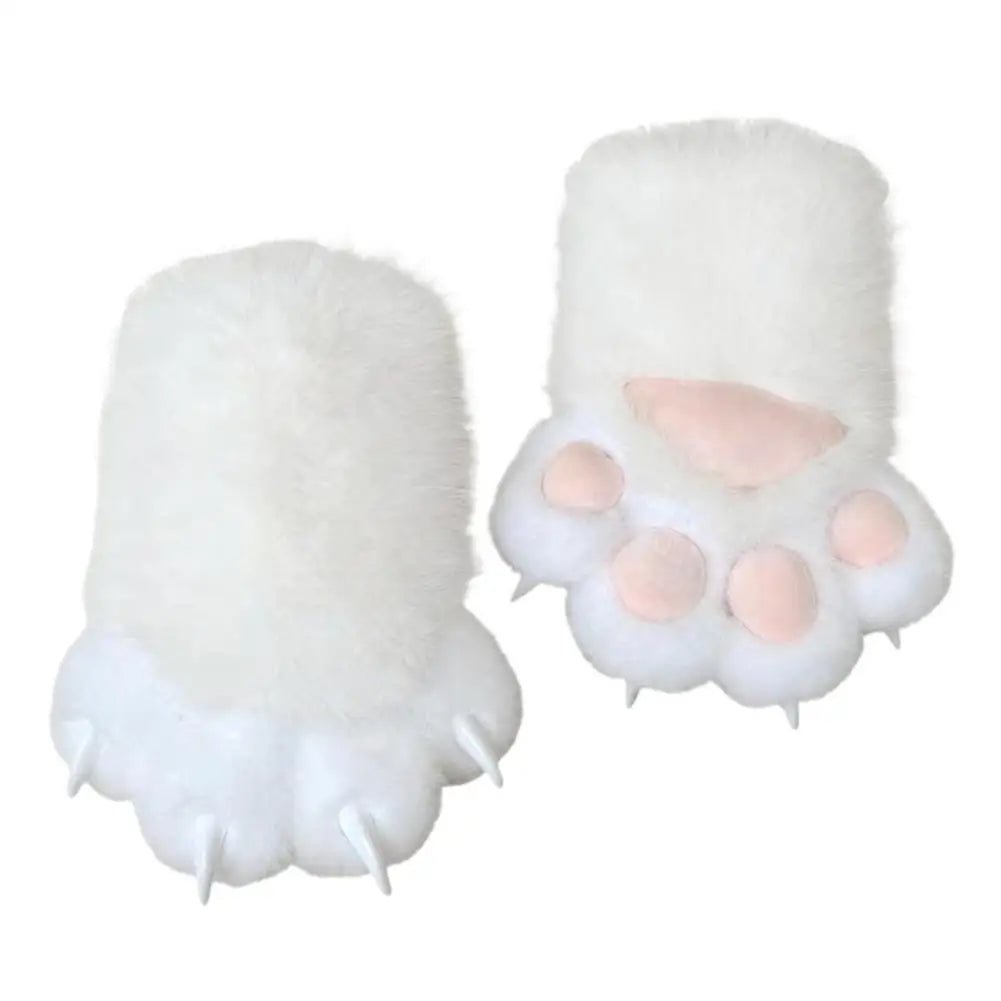 Kawaii Cartoon Cosplay Costume Gloves Furry Fursuit Kigurumi Plush Cat Paw Gloves Thicken Warm Cat Claw Mittens Gifts - FurrrBabies & More! - 711181808216