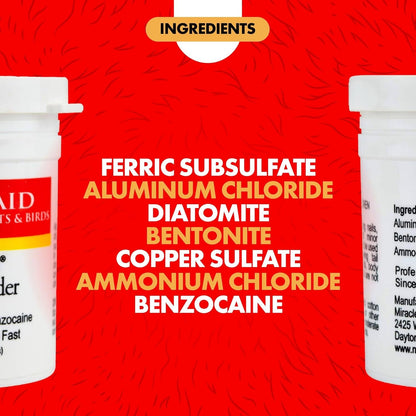 Kwik Stop Styptic Powder for Dogs, Cats and Birds, 6 Ounce, Fast - Acting Blood Stop Powder with Pain Relieving Benzocaine - FurrrBabies & More! - 744110429992
