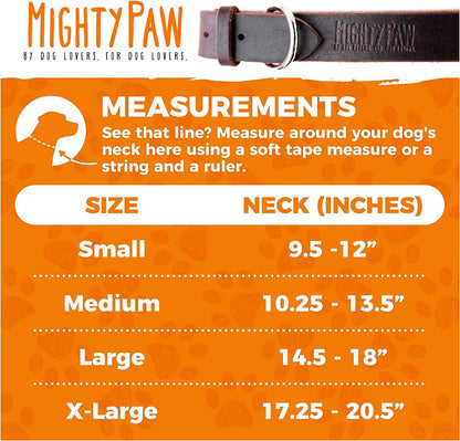 Leather Dog Collar - Genuine Distressed Leather - Strong Metal Buckle - Ultimate Comfort - Modern Style for All Dogs Breeds - Comfort Puppy Collar - (Medium - Brown) - FurrrBabies & More! - 7445028223261