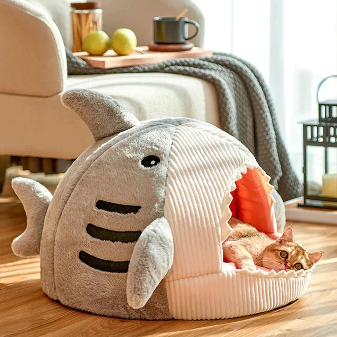 Luxury Plush Shark Pet Bed - FurrrBabies & More! - 